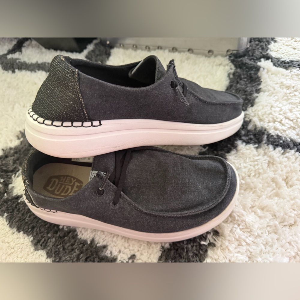 Hey Dudes - Wendy Rise in Black Size 7 - Picture 3 of 5